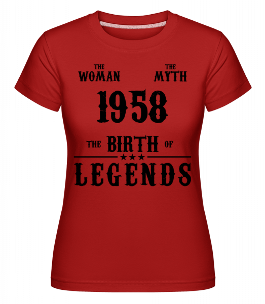 The Myth Woman 1958 -  T-shirt Shirtinator femme - Rouge - Vorn