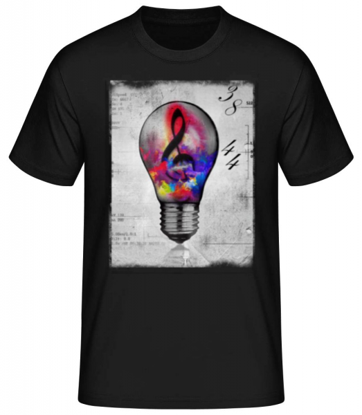 Ampoule Coloré - T-shirt standard Homme - Noir - Devant