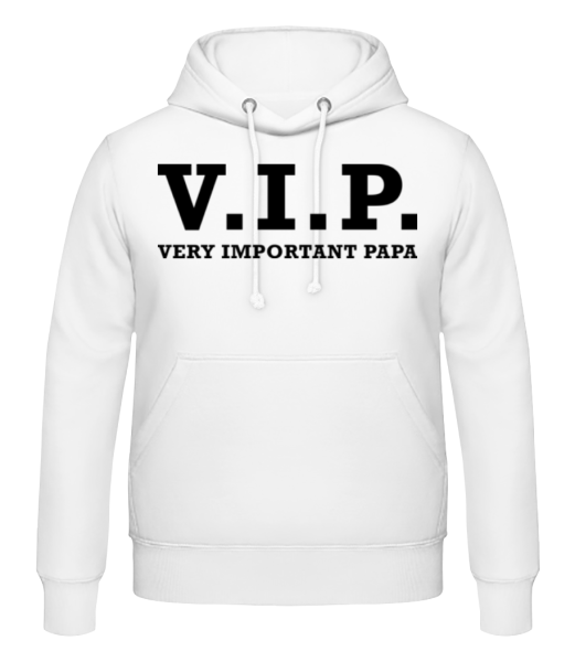 VIP PAPA - Sweat à capuche Homme - Blanc - Devant