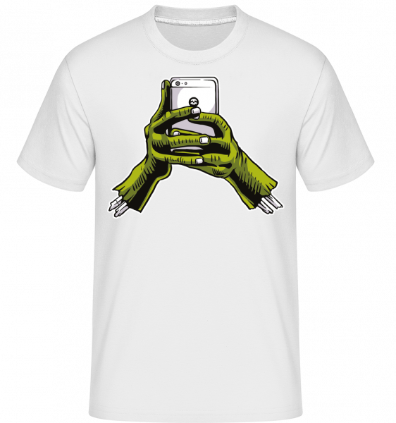 Zombie Phone -  T-Shirt Shirtinator homme - Blanc - Vorn