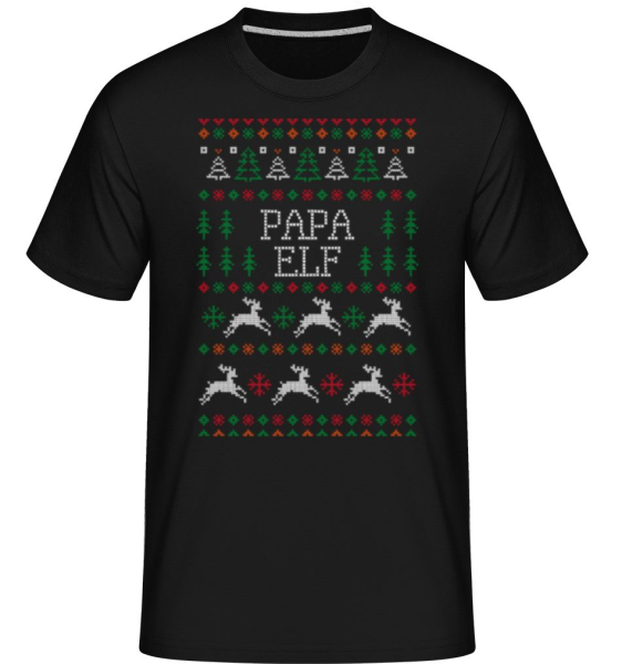 Papa Elf -  T-Shirt Shirtinator homme - Noir - Devant