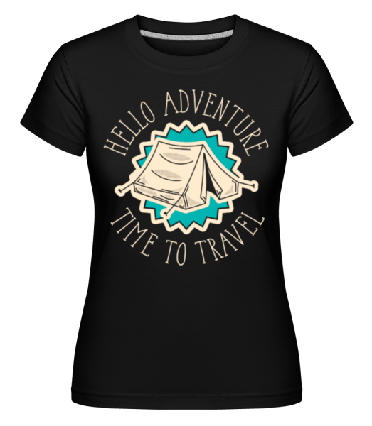 Hello Adventure -  T-shirt Shirtinator femme - Noir - Devant