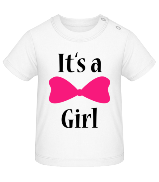 It's A Girl - Ribbon - T-shirt Bébé - Blanc - Devant