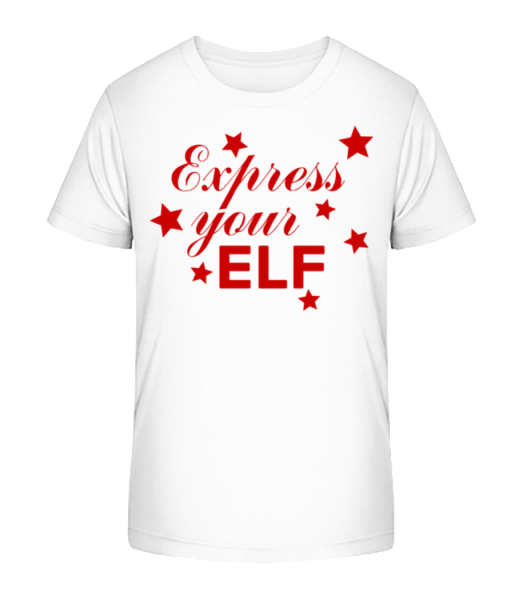 Express Your Elf - T-shirt bio Enfant Stanley Stella - Blanc - Devant