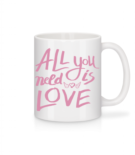 All You Need Is Love - Mug en céramique blanc - Blanc - Vorn