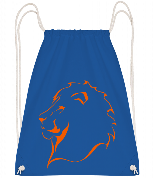Lion - Sac à dos Drawstring - Bleu royal - Vorn