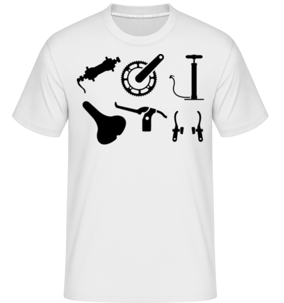 Elements De Vélo -  T-Shirt Shirtinator homme - Blanc - Devant