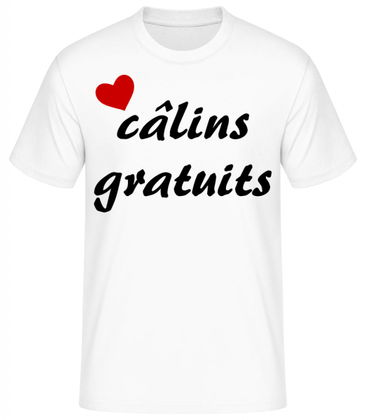 Câlins Gratuits - T-shirt standard homme - Blanc - Vorn
