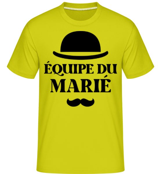 Équipe Du Marié 2 -  T-Shirt Shirtinator homme - Citron vert - Devant