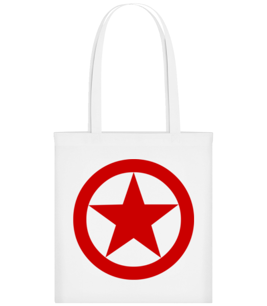 Étoile Dans Cercle Logo - Tote Bag - Blanc - Devant