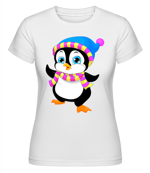 Pingouin Avec Écharpe -  T-shirt Shirtinator femme - Blanc - Vorn