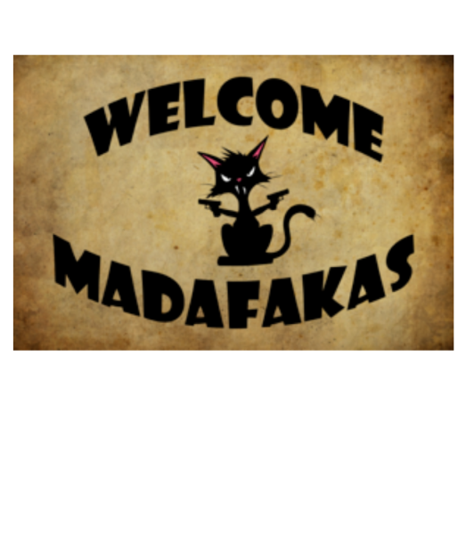 Welcome Madafakas - Paillasson - Blanc - Devant