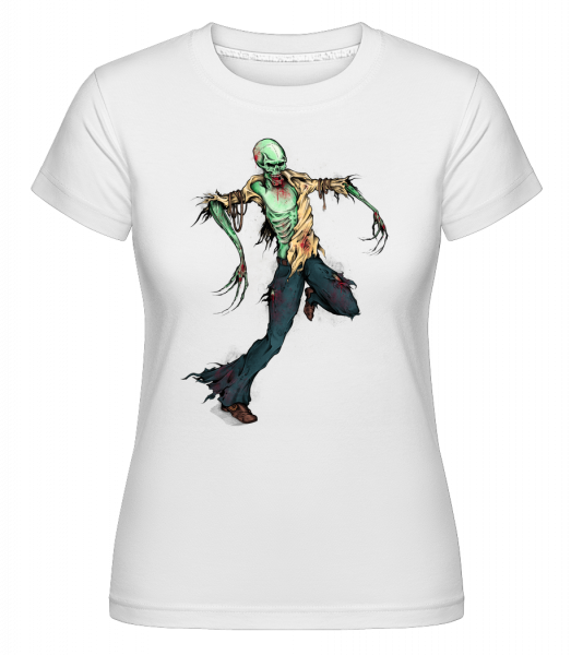 Zombie Effrayant -  T-shirt Shirtinator femme - Blanc - Vorn