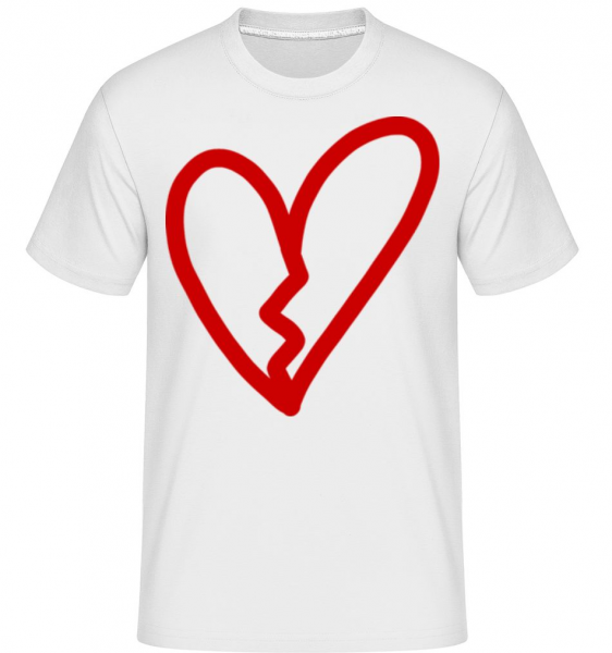 Broken Heart -  T-Shirt Shirtinator homme - Blanc - Devant