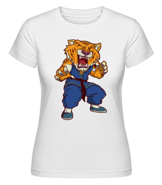 Tiger Kungfu -  T-shirt Shirtinator femme - Blanc - Devant