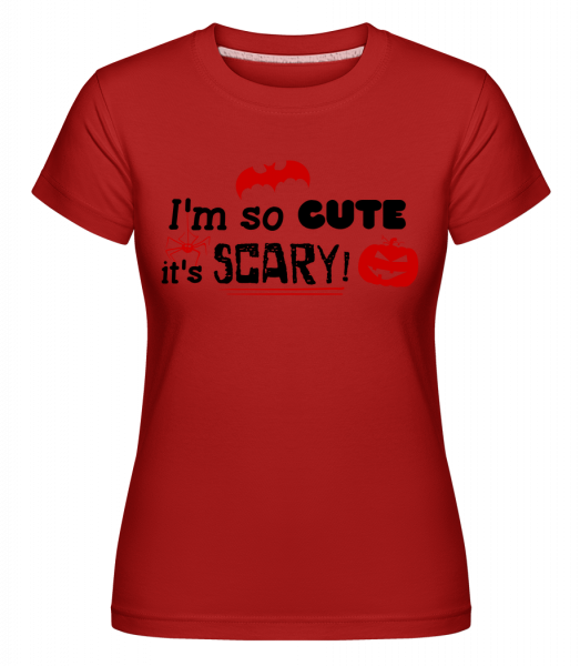 So Cute It's Scary -  T-shirt Shirtinator femme - Rouge - Vorn