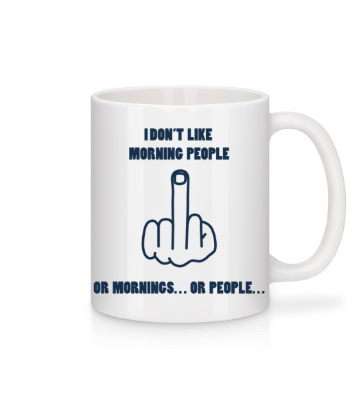 Morning People - Mug en céramique blanc - Blanc - Vorn