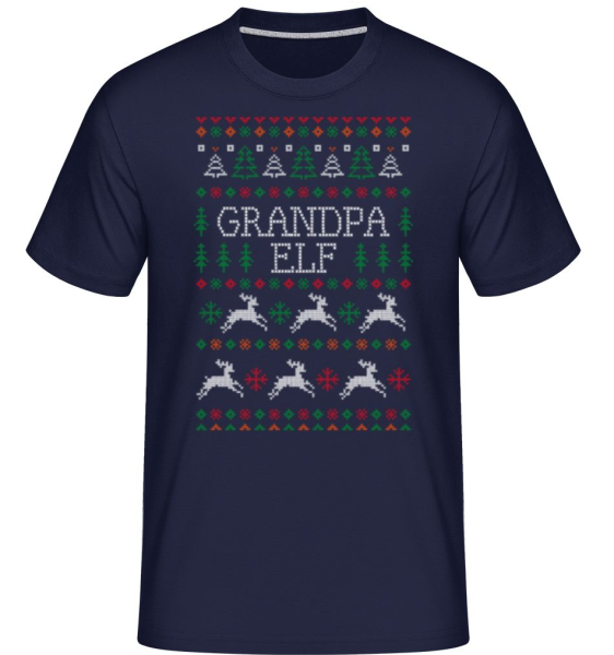 Grandpa Elf -  T-Shirt Shirtinator homme - Bleu marine - Devant