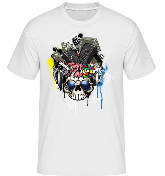 Crâne Créatif -  T-Shirt Shirtinator homme - Blanc - Vorn