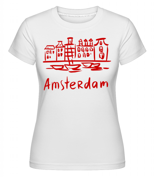 Amsterdam Style Chinois -  T-shirt Shirtinator femme - Blanc - Vorn