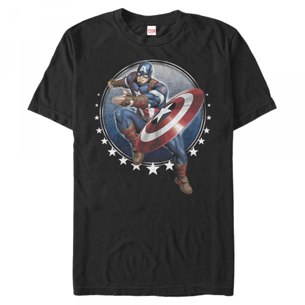 Marvel - Captain America Captain Toss - Homme T-shirt - Noir - Devant