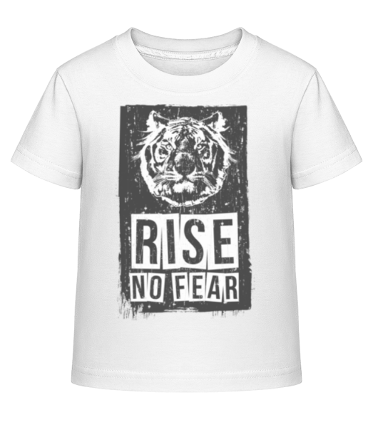 Rise No Fear Tiger - T-shirt shirtinator Enfant - Blanc - Devant