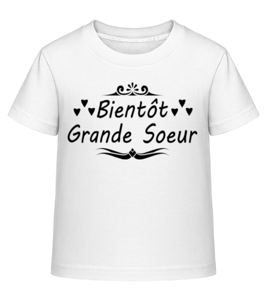 Bientôt Grande Sœur - T-shirt shirtinator Enfant - Blanc - Devant