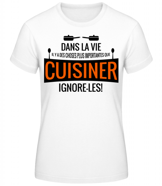 J'Adore Cuisiner - T-shirt standard Femme - Blanc - Vorn