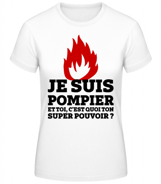 Je Suis Pompier - T-shirt standard Femme - Blanc - Vorn