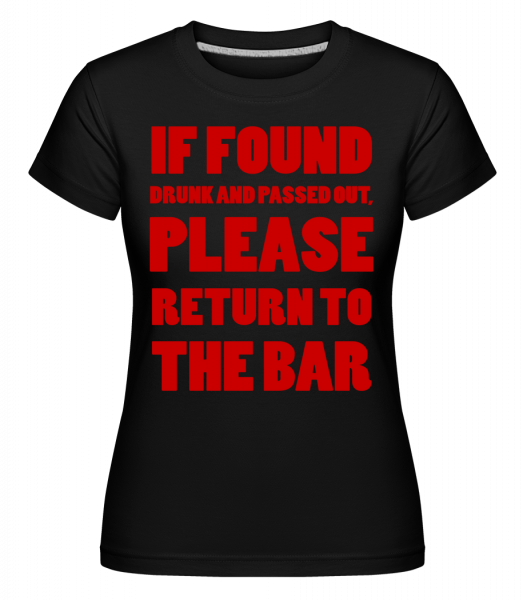Please Return To The Bar -  T-shirt Shirtinator femme - Noir - Vorn