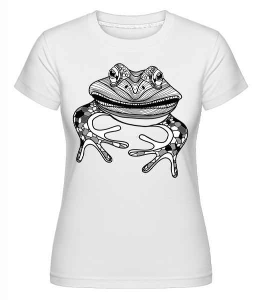 Frog Outline Drawing -  T-shirt Shirtinator femme - Blanc - Vorn