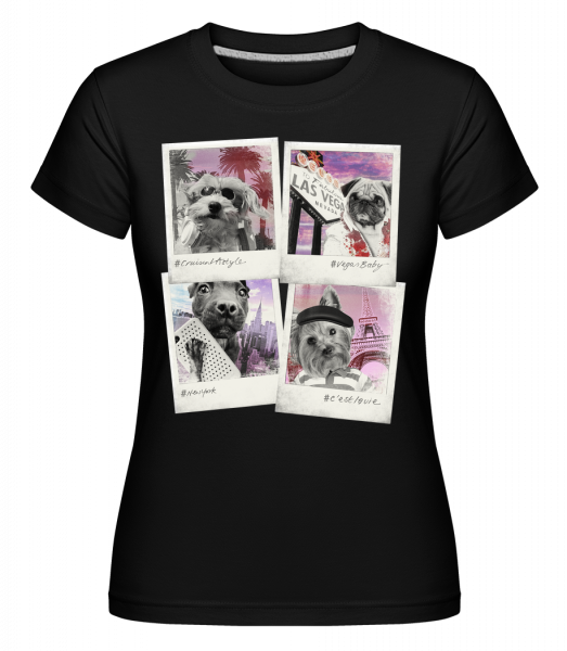 Polaroids Chien -  T-shirt Shirtinator femme - Noir - Vorn
