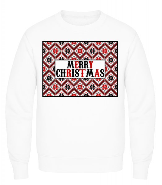 Ugly Merry Christmas - Sweatshirt Homme AWDis - Blanc - Vorn