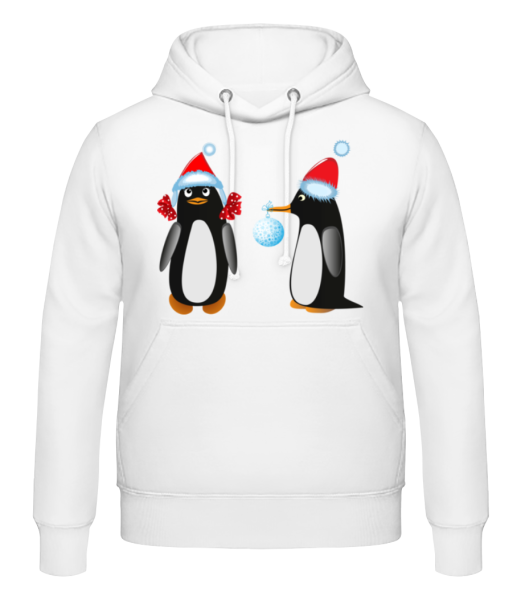 Pingouin À Noël 3 - Sweat à capuche Homme - Blanc - Devant