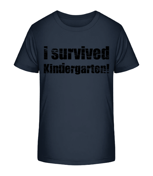 I Survived Kindergarten! - T-shirt bio Enfant Stanley Stella - Bleu marine - Devant