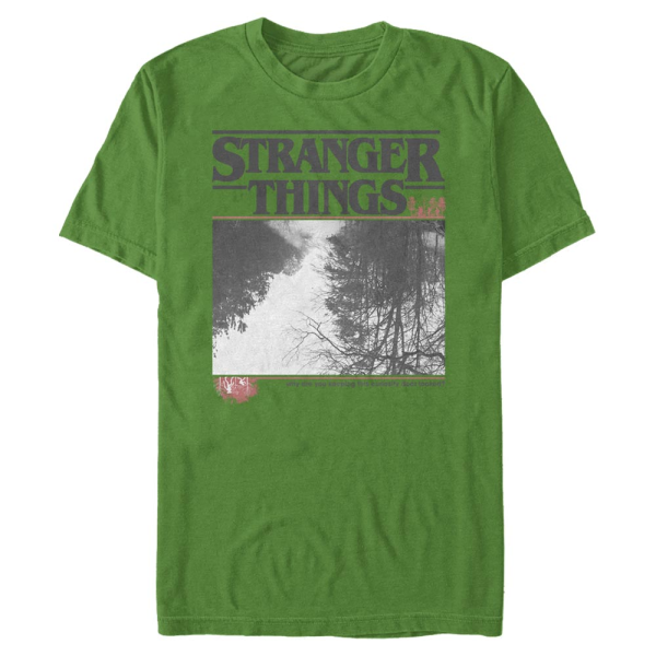 Netflix - Stranger Things - Logo Upside Photo - Homme T-shirt - Vert irlandais - Devant
