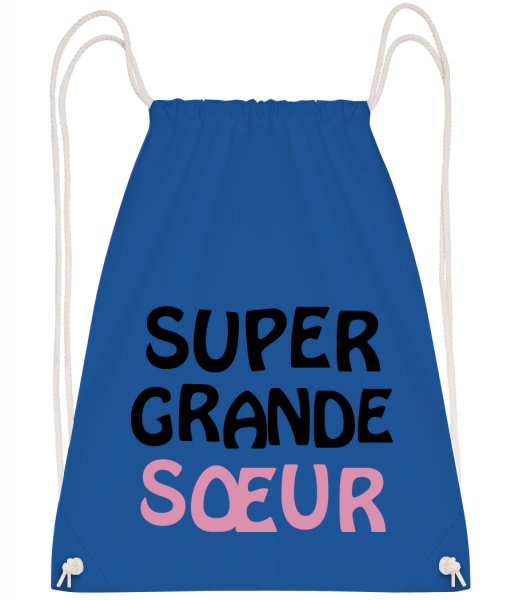 Super Grand Sœur - Sac à dos Drawstring - Bleu royal - Vorn