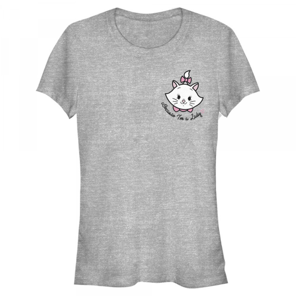 Disney Classics - Les Aristochats - Marie Lady Pocket - Femme T-shirt - Gris chiné - Devant
