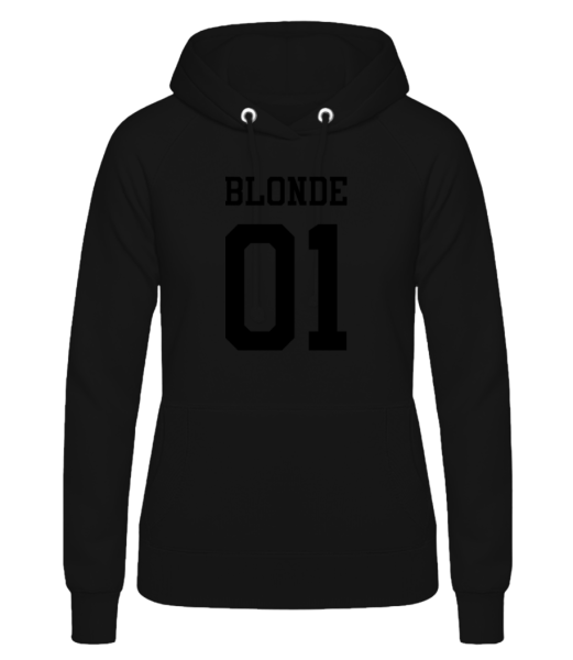 Blonde 01 - Sweat à capuche Femme - Noir - Devant