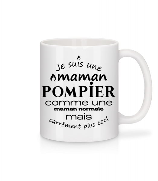 Maman Pompier Cool - Mug en céramique blanc - Blanc - Vorn