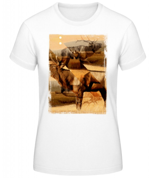 Cerf Créatif - T-shirt standard Femme - Blanc - Devant