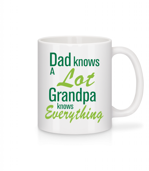 Grandpa Knows Everything - Mug en céramique blanc - Blanc - Vorn