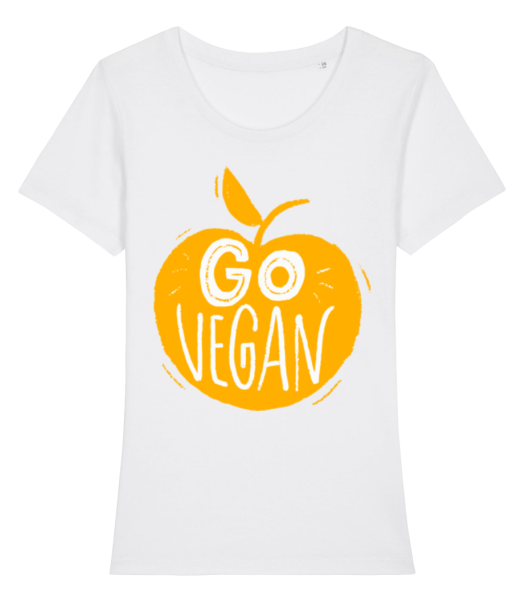 Go Vegan - T-shirt bio Femme Stanley Stella - Blanc - Devant