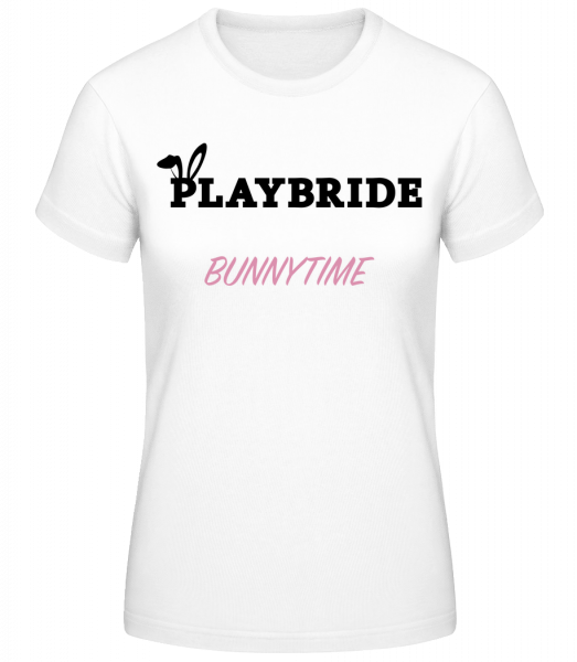 Playbride Bunnytime - T-shirt standard Femme - Blanc - Vorn