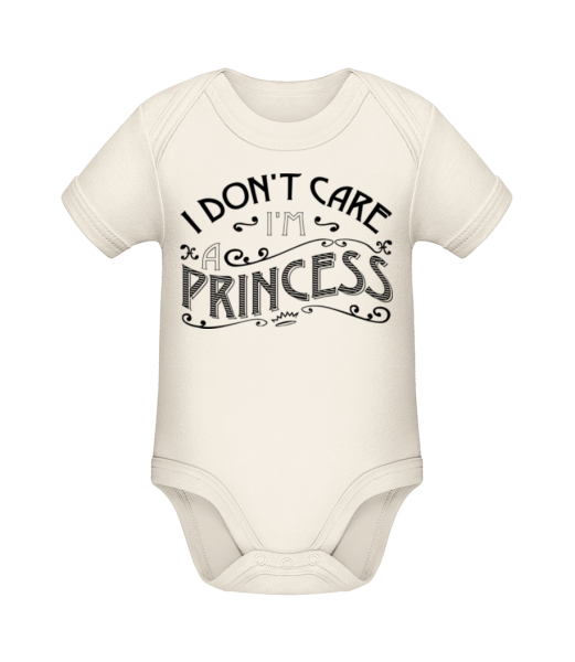 I Don't Care I'm A Princess - Body manches courtes bio - Crème - Devant