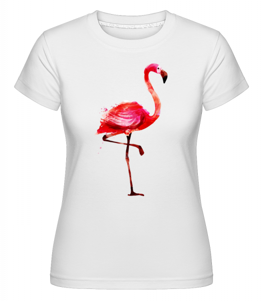 Flamingo -  T-shirt Shirtinator femme - Blanc - Vorn