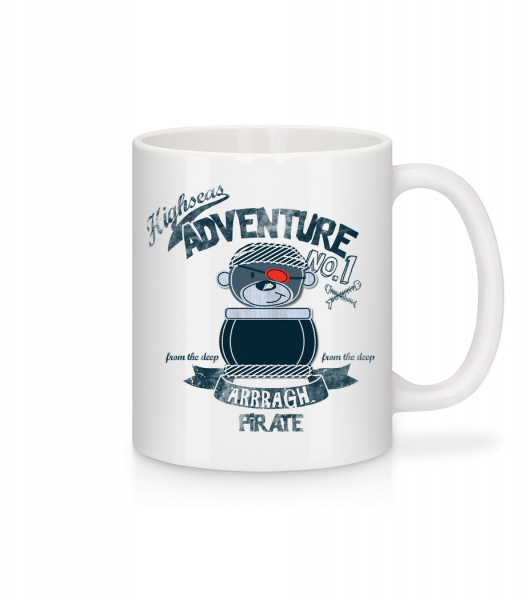Pirate Teddy Adventure - Mug en céramique blanc - Blanc - Vorn