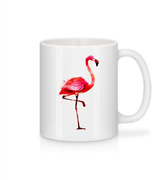 Flamingo - Mug en céramique blanc - Blanc - Vorn