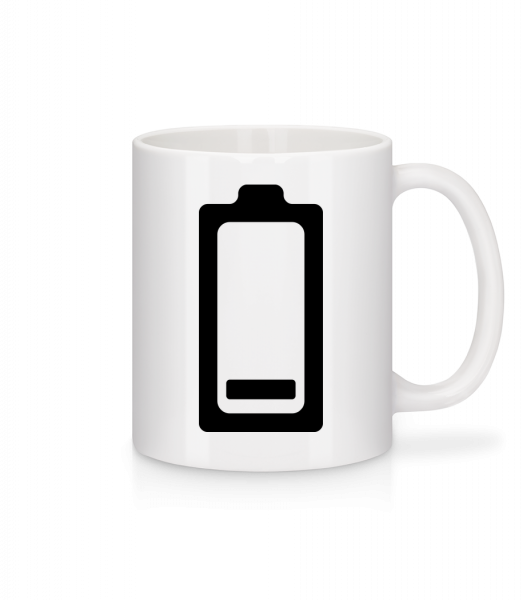 Icône De Batterie Faible - Mug en céramique blanc - Blanc - Vorn