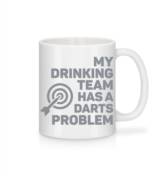 Drinking Darts - Mug en céramique blanc - Blanc - Vorn